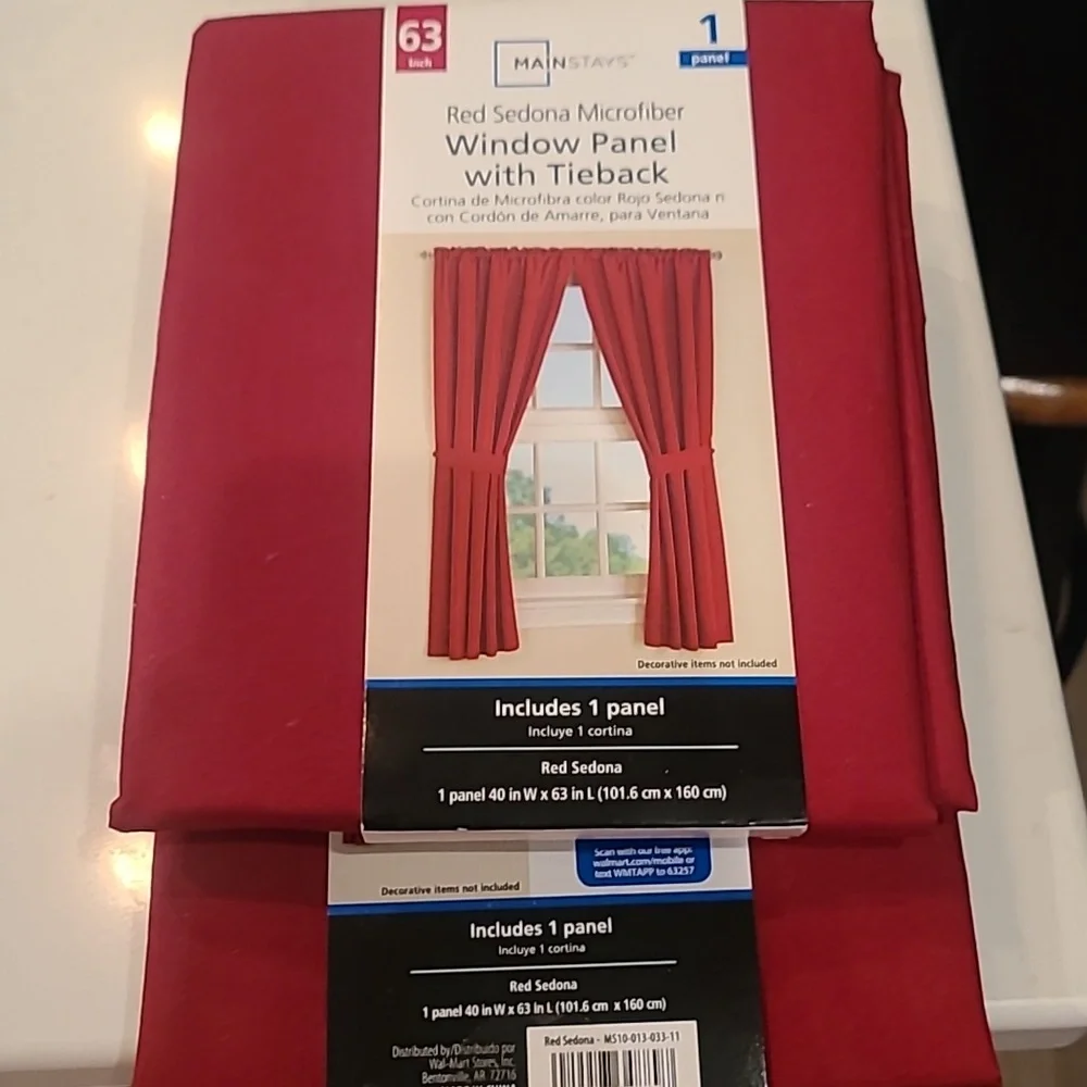 Mainstays window panel with tie back
